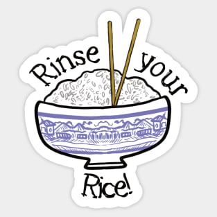 Rinse your Rice! Sticker